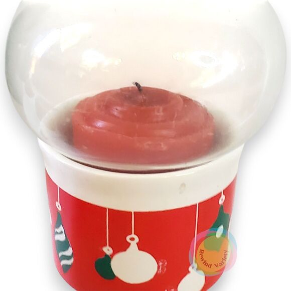 Vintage 1985 Himark Christmas Votive Hurricane Lamps Candle Holders Set of 2 BOX - Picture 12 of 16